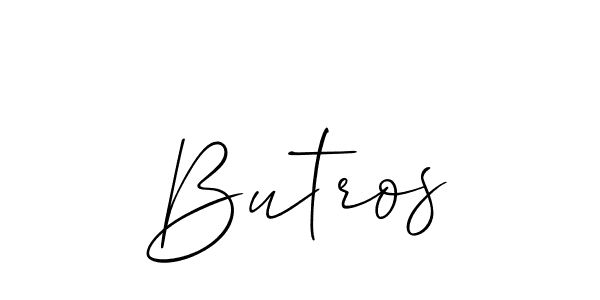 if you are searching for the best signature style for your name Butros. so please give up your signature search. here we have designed multiple signature styles  using Allison_Script. Butros signature style 2 images and pictures png