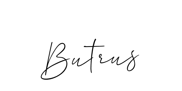 It looks lik you need a new signature style for name Butrus. Design unique handwritten (Allison_Script) signature with our free signature maker in just a few clicks. Butrus signature style 2 images and pictures png