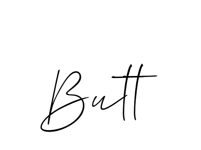 Also we have Butt name is the best signature style. Create professional handwritten signature collection using Allison_Script autograph style. Butt signature style 2 images and pictures png