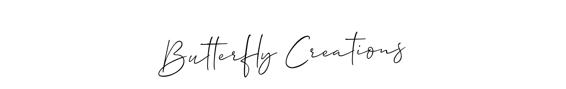 Design your own signature with our free online signature maker. With this signature software, you can create a handwritten (Allison_Script) signature for name Butterfly Creations. Butterfly Creations signature style 2 images and pictures png