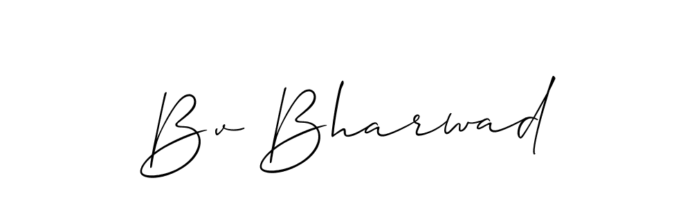 Also we have Bv Bharwad name is the best signature style. Create professional handwritten signature collection using Allison_Script autograph style. Bv Bharwad signature style 2 images and pictures png