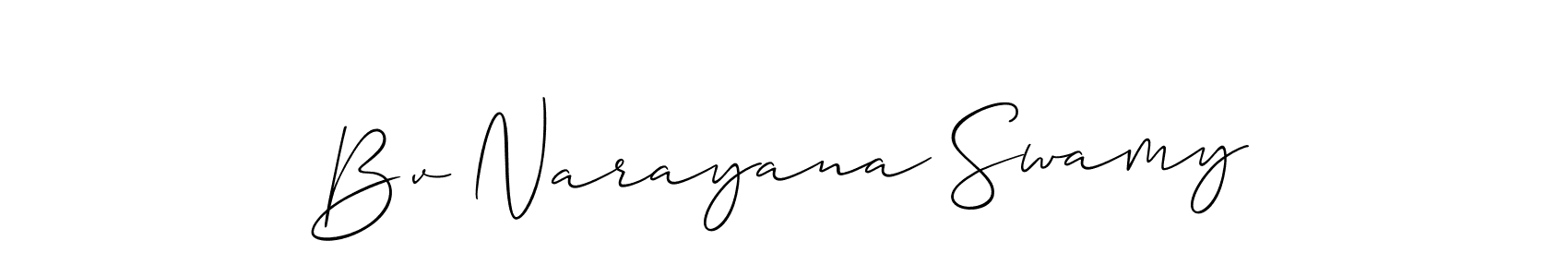 This is the best signature style for the Bv Narayana Swamy name. Also you like these signature font (Allison_Script). Mix name signature. Bv Narayana Swamy signature style 2 images and pictures png