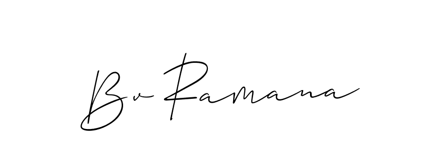 How to make Bv Ramana signature? Allison_Script is a professional autograph style. Create handwritten signature for Bv Ramana name. Bv Ramana signature style 2 images and pictures png