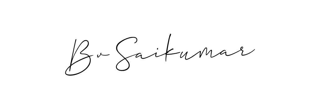 How to Draw Bv Saikumar signature style? Allison_Script is a latest design signature styles for name Bv Saikumar. Bv Saikumar signature style 2 images and pictures png