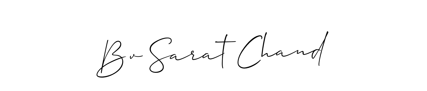 Also we have Bv Sarat Chand name is the best signature style. Create professional handwritten signature collection using Allison_Script autograph style. Bv Sarat Chand signature style 2 images and pictures png