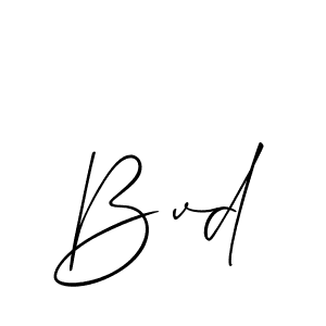 How to make Bvd signature? Allison_Script is a professional autograph style. Create handwritten signature for Bvd name. Bvd signature style 2 images and pictures png