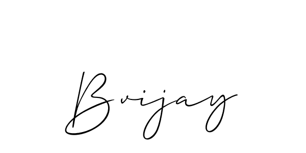 Use a signature maker to create a handwritten signature online. With this signature software, you can design (Allison_Script) your own signature for name Bvijay. Bvijay signature style 2 images and pictures png