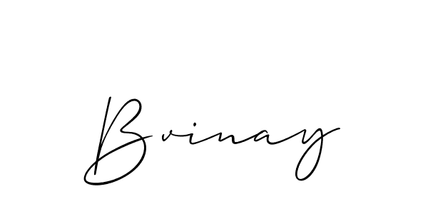 Bvinay stylish signature style. Best Handwritten Sign (Allison_Script) for my name. Handwritten Signature Collection Ideas for my name Bvinay. Bvinay signature style 2 images and pictures png