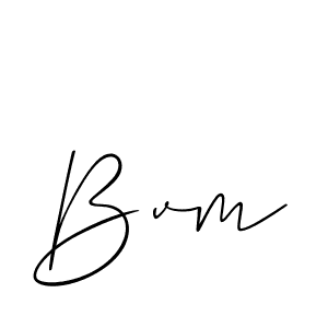 Create a beautiful signature design for name Bvm. With this signature (Allison_Script) fonts, you can make a handwritten signature for free. Bvm signature style 2 images and pictures png