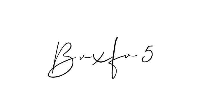 Allison_Script is a professional signature style that is perfect for those who want to add a touch of class to their signature. It is also a great choice for those who want to make their signature more unique. Get Bvxfv 5 name to fancy signature for free. Bvxfv 5 signature style 2 images and pictures png