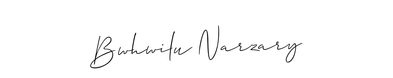 Allison_Script is a professional signature style that is perfect for those who want to add a touch of class to their signature. It is also a great choice for those who want to make their signature more unique. Get Bwhwilu Narzary name to fancy signature for free. Bwhwilu Narzary signature style 2 images and pictures png