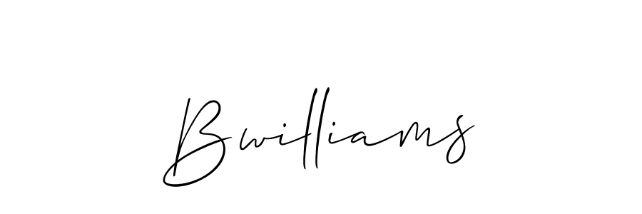 Design your own signature with our free online signature maker. With this signature software, you can create a handwritten (Allison_Script) signature for name Bwilliams. Bwilliams signature style 2 images and pictures png