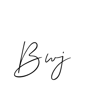 Make a beautiful signature design for name Bwj. Use this online signature maker to create a handwritten signature for free. Bwj signature style 2 images and pictures png