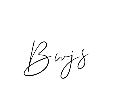 Also we have Bwjs name is the best signature style. Create professional handwritten signature collection using Allison_Script autograph style. Bwjs signature style 2 images and pictures png