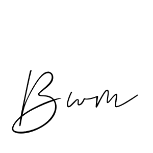 Also we have Bwm name is the best signature style. Create professional handwritten signature collection using Allison_Script autograph style. Bwm signature style 2 images and pictures png