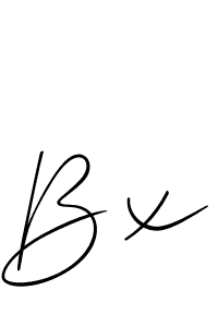 Design your own signature with our free online signature maker. With this signature software, you can create a handwritten (Allison_Script) signature for name Bx. Bx signature style 2 images and pictures png