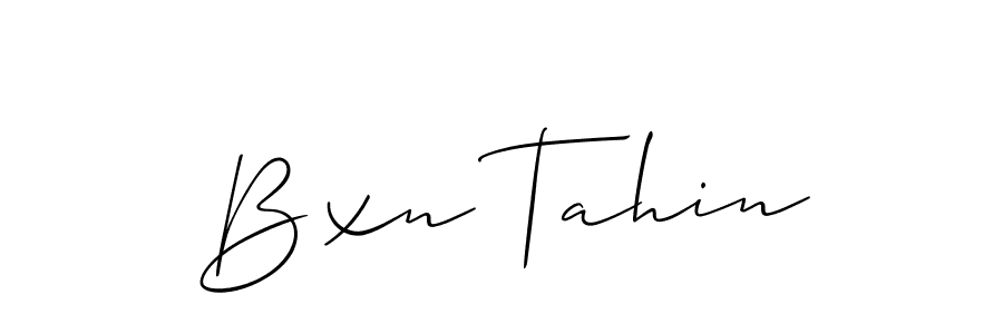 Design your own signature with our free online signature maker. With this signature software, you can create a handwritten (Allison_Script) signature for name Bxn Tahin. Bxn Tahin signature style 2 images and pictures png