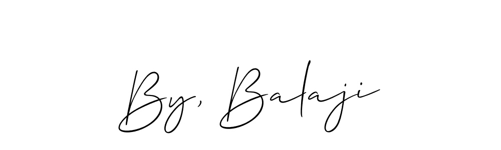 The best way (Allison_Script) to make a short signature is to pick only two or three words in your name. The name By, Balaji include a total of six letters. For converting this name. By, Balaji signature style 2 images and pictures png