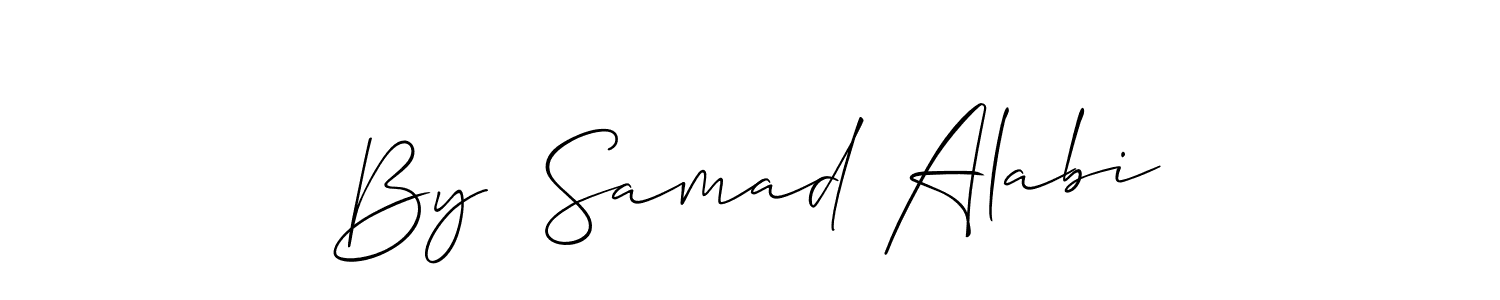 You should practise on your own different ways (Allison_Script) to write your name (By  Samad Alabi) in signature. don't let someone else do it for you. By  Samad Alabi signature style 2 images and pictures png