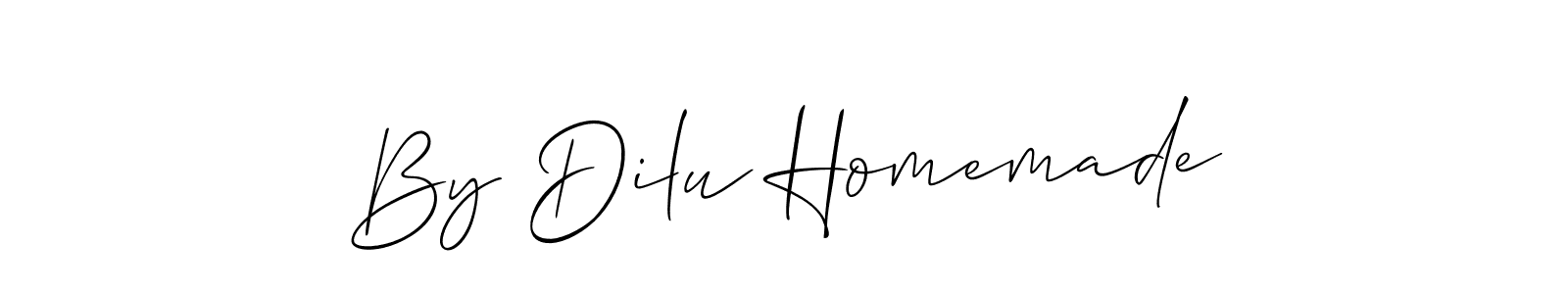 It looks lik you need a new signature style for name By Dilu Homemade. Design unique handwritten (Allison_Script) signature with our free signature maker in just a few clicks. By Dilu Homemade signature style 2 images and pictures png