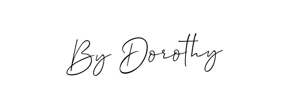 How to make By Dorothy signature? Allison_Script is a professional autograph style. Create handwritten signature for By Dorothy name. By Dorothy signature style 2 images and pictures png