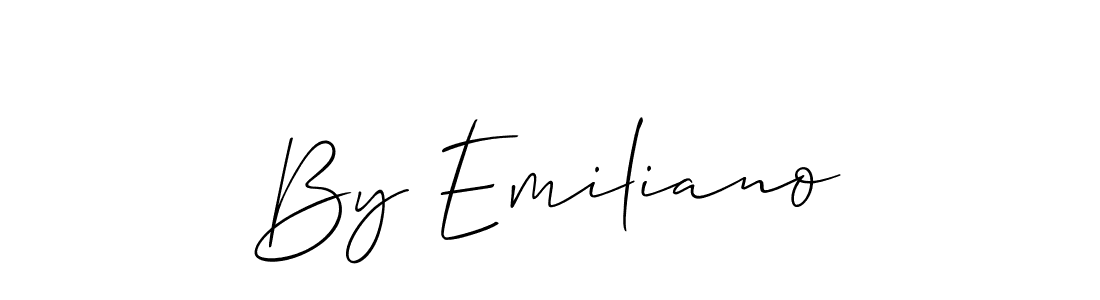It looks lik you need a new signature style for name By Emiliano. Design unique handwritten (Allison_Script) signature with our free signature maker in just a few clicks. By Emiliano signature style 2 images and pictures png