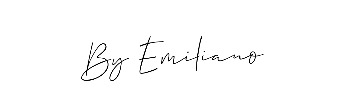 It looks lik you need a new signature style for name By Emiliano. Design unique handwritten (Allison_Script) signature with our free signature maker in just a few clicks. By Emiliano signature style 2 images and pictures png