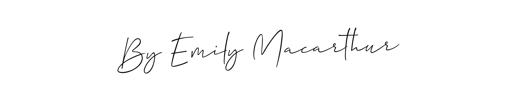 How to make By Emily Macarthur name signature. Use Allison_Script style for creating short signs online. This is the latest handwritten sign. By Emily Macarthur signature style 2 images and pictures png