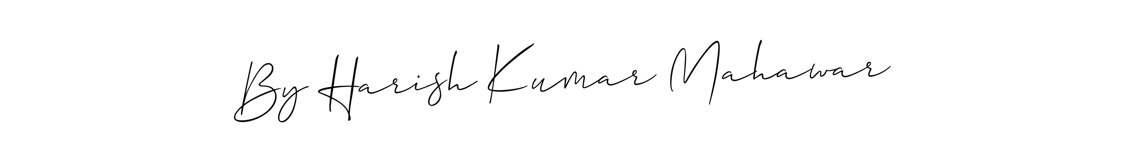 Make a beautiful signature design for name By Harish Kumar Mahawar. With this signature (Allison_Script) style, you can create a handwritten signature for free. By Harish Kumar Mahawar signature style 2 images and pictures png