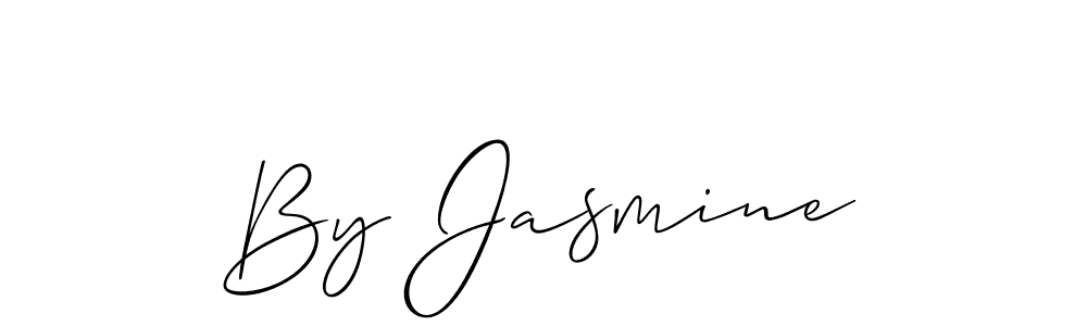 Design your own signature with our free online signature maker. With this signature software, you can create a handwritten (Allison_Script) signature for name By Jasmine. By Jasmine signature style 2 images and pictures png