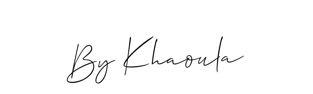 How to make By Khaoula name signature. Use Allison_Script style for creating short signs online. This is the latest handwritten sign. By Khaoula signature style 2 images and pictures png