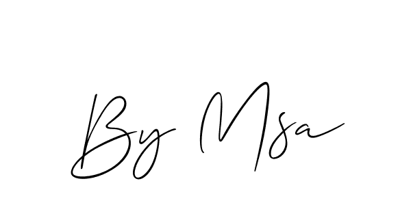 How to make By Msa signature? Allison_Script is a professional autograph style. Create handwritten signature for By Msa name. By Msa signature style 2 images and pictures png