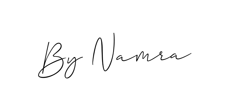 Design your own signature with our free online signature maker. With this signature software, you can create a handwritten (Allison_Script) signature for name By Namra. By Namra signature style 2 images and pictures png