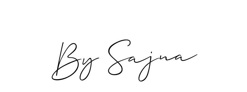 Make a short By Sajna signature style. Manage your documents anywhere anytime using Allison_Script. Create and add eSignatures, submit forms, share and send files easily. By Sajna signature style 2 images and pictures png