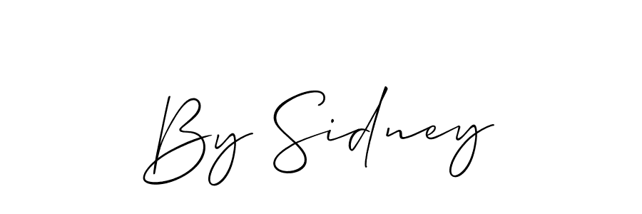 Make a beautiful signature design for name By Sidney. With this signature (Allison_Script) style, you can create a handwritten signature for free. By Sidney signature style 2 images and pictures png