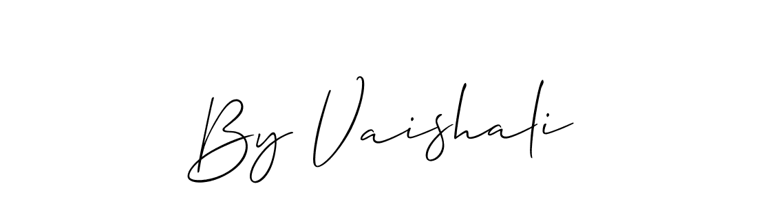 Make a beautiful signature design for name By Vaishali. With this signature (Allison_Script) style, you can create a handwritten signature for free. By Vaishali signature style 2 images and pictures png