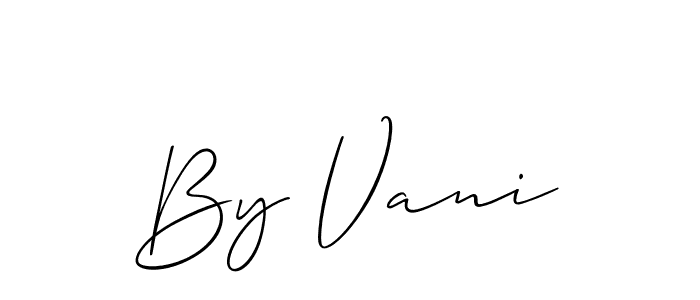 How to make By Vani name signature. Use Allison_Script style for creating short signs online. This is the latest handwritten sign. By Vani signature style 2 images and pictures png