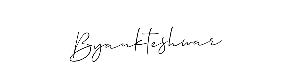 Allison_Script is a professional signature style that is perfect for those who want to add a touch of class to their signature. It is also a great choice for those who want to make their signature more unique. Get Byankteshwar name to fancy signature for free. Byankteshwar signature style 2 images and pictures png