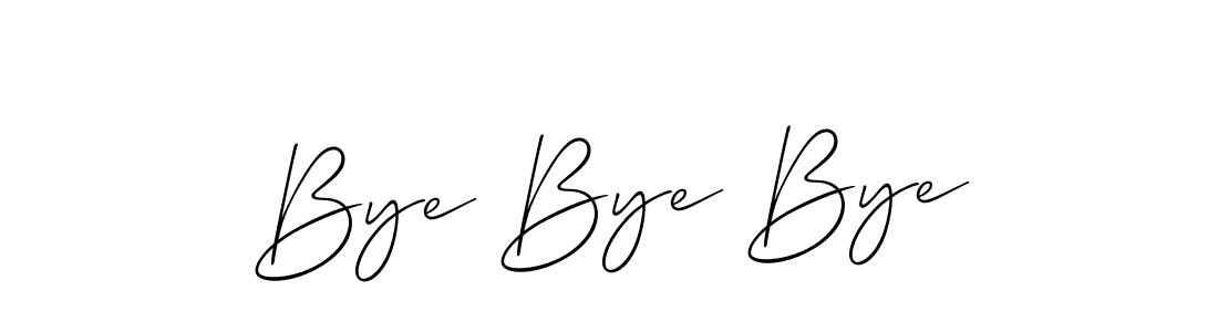 Allison_Script is a professional signature style that is perfect for those who want to add a touch of class to their signature. It is also a great choice for those who want to make their signature more unique. Get Bye Bye Bye name to fancy signature for free. Bye Bye Bye signature style 2 images and pictures png