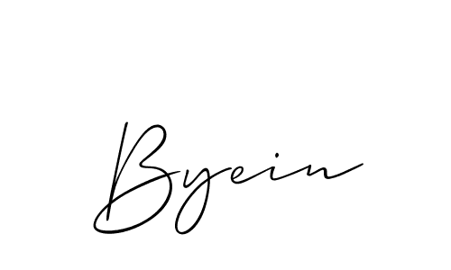 Make a beautiful signature design for name Byein. With this signature (Allison_Script) style, you can create a handwritten signature for free. Byein signature style 2 images and pictures png
