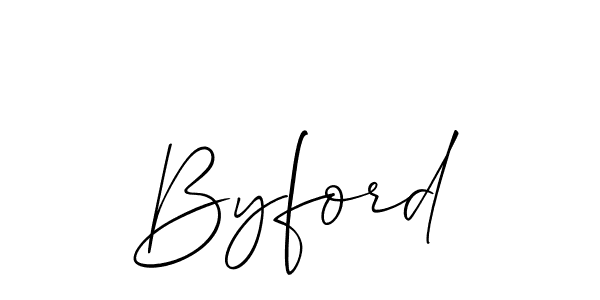 You should practise on your own different ways (Allison_Script) to write your name (Byford) in signature. don't let someone else do it for you. Byford signature style 2 images and pictures png