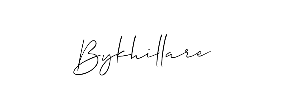 How to make Bykhillare name signature. Use Allison_Script style for creating short signs online. This is the latest handwritten sign. Bykhillare signature style 2 images and pictures png