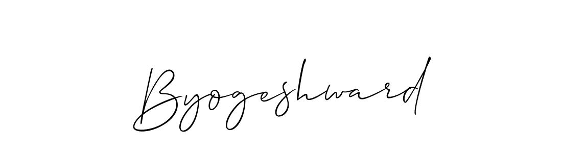 You should practise on your own different ways (Allison_Script) to write your name (Byogeshward) in signature. don't let someone else do it for you. Byogeshward signature style 2 images and pictures png