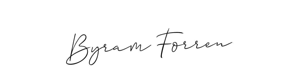 Use a signature maker to create a handwritten signature online. With this signature software, you can design (Allison_Script) your own signature for name Byram Forren. Byram Forren signature style 2 images and pictures png