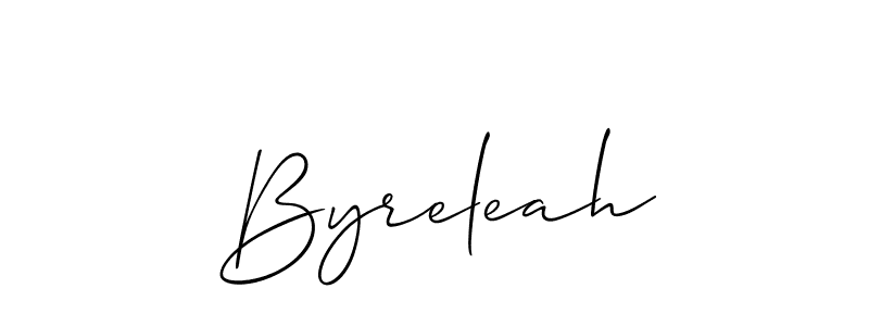 You should practise on your own different ways (Allison_Script) to write your name (Byreleah) in signature. don't let someone else do it for you. Byreleah signature style 2 images and pictures png