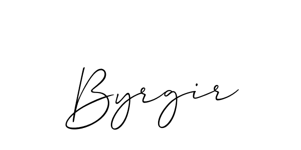 How to Draw Byrgir signature style? Allison_Script is a latest design signature styles for name Byrgir. Byrgir signature style 2 images and pictures png