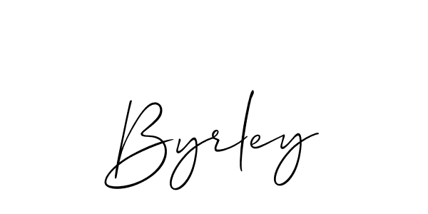 Design your own signature with our free online signature maker. With this signature software, you can create a handwritten (Allison_Script) signature for name Byrley. Byrley signature style 2 images and pictures png