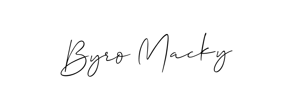 Also You can easily find your signature by using the search form. We will create Byro Macky name handwritten signature images for you free of cost using Allison_Script sign style. Byro Macky signature style 2 images and pictures png
