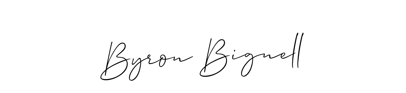 Create a beautiful signature design for name Byron Bignell. With this signature (Allison_Script) fonts, you can make a handwritten signature for free. Byron Bignell signature style 2 images and pictures png