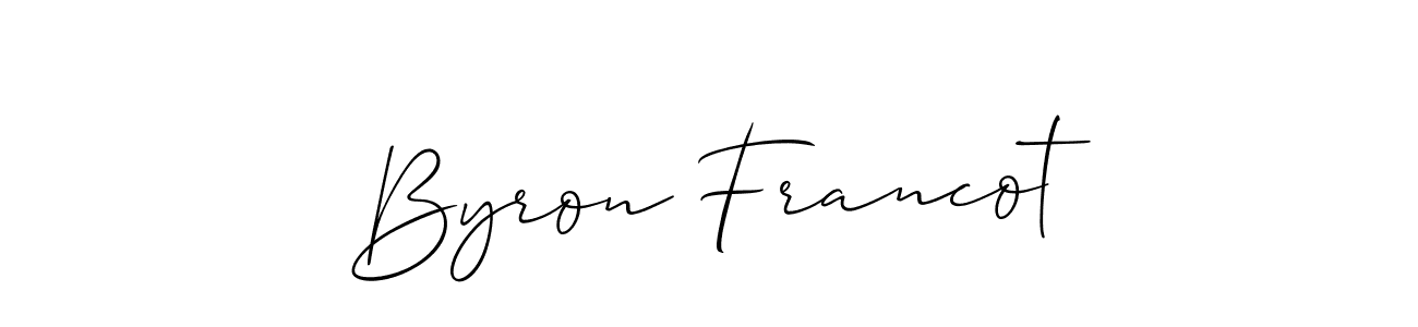if you are searching for the best signature style for your name Byron Francot. so please give up your signature search. here we have designed multiple signature styles  using Allison_Script. Byron Francot signature style 2 images and pictures png